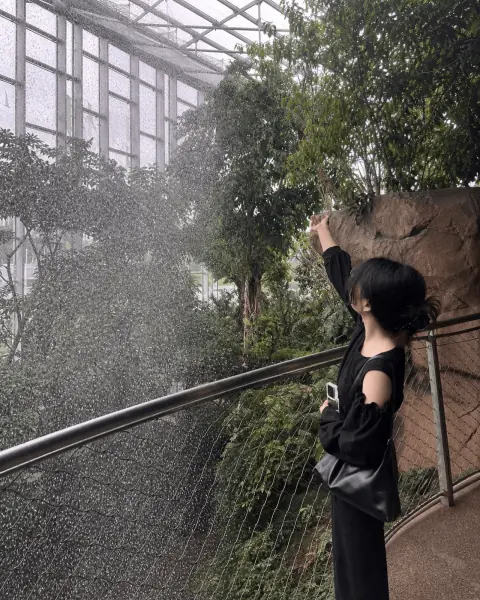 温室建筑与人物的艺术拼贴